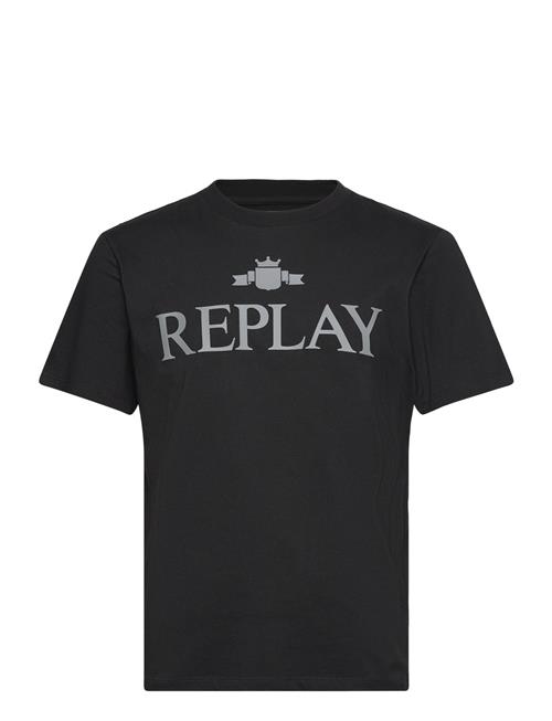 Se Replay T-Shirt Regular Replay Black ved Booztlet