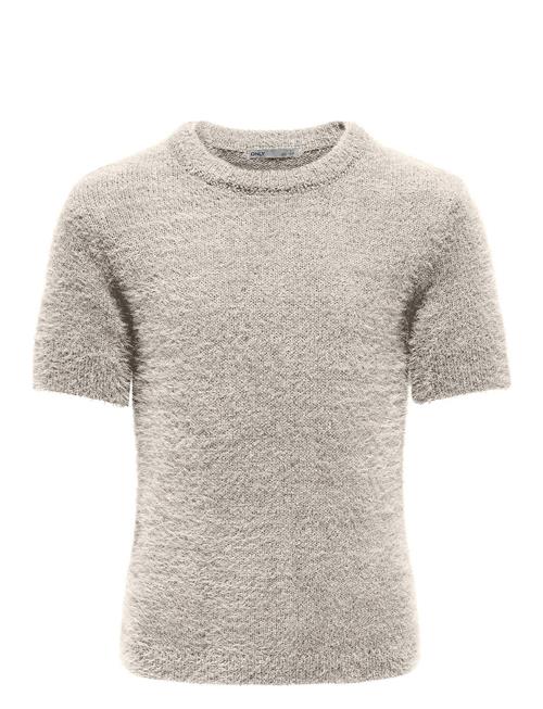 Se Kids Only Kogpiumo S/S O-Neck Top Knt Kids Only Grey ved Booztlet