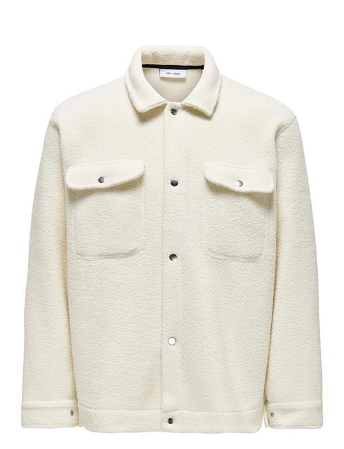 ONLY & SONS Onsemilio Teddy Overshirt Sweat Vd ONLY & SONS White