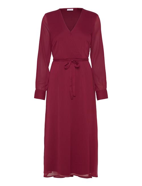 Vifalia V-Neck L/S Midi Dress - Noos Vila Red