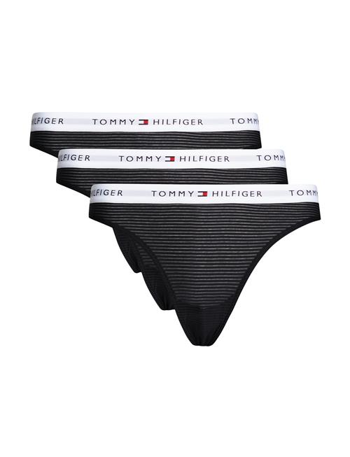 Se Tommy Hilfiger 3 Pack Mesh Thong Tommy Hilfiger Black ved Booztlet