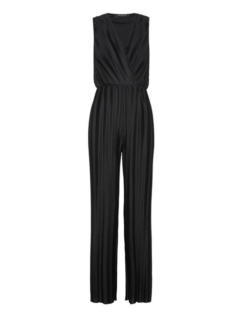 Ronnie Pleated V Neck Jumpsuit French Connection Black