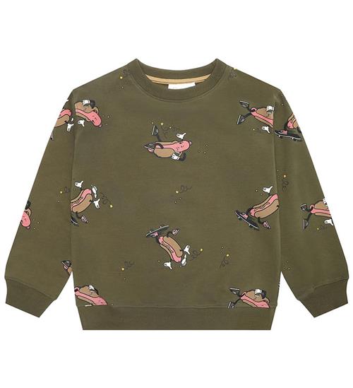 Se The New Sweatshirt - TnLexington - Ivy Green Hot Dog AOP ved KidsWorld