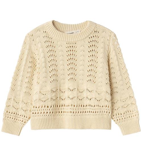 Se Lil Atelier Bluse - Strik - NmfLale - Bleached Sand ved KidsWorld