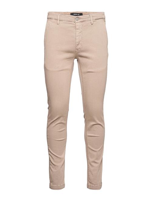 Replay Zeumar Trousers Slim Hyperchino Color Xlite Replay Beige