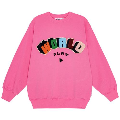 Se Molo GOTS Monti Sweatshirt Shocking Pink | Lyserød | 92 cm ved Babyshop