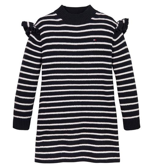 Tommy Hilfiger Tommy Hilfiger Kjole - Strik - Ruffle Skater - Desert Sky Stripe