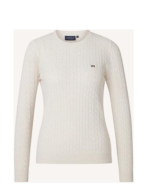 Lexington Clothing Marline Organic Cotton Cable Knitted Sweater Lexington Clothing White