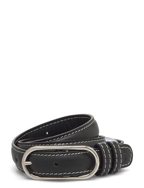 Se Becksöndergaard Glossy Nola Leather Belt Becksöndergaard Black ved Booztlet