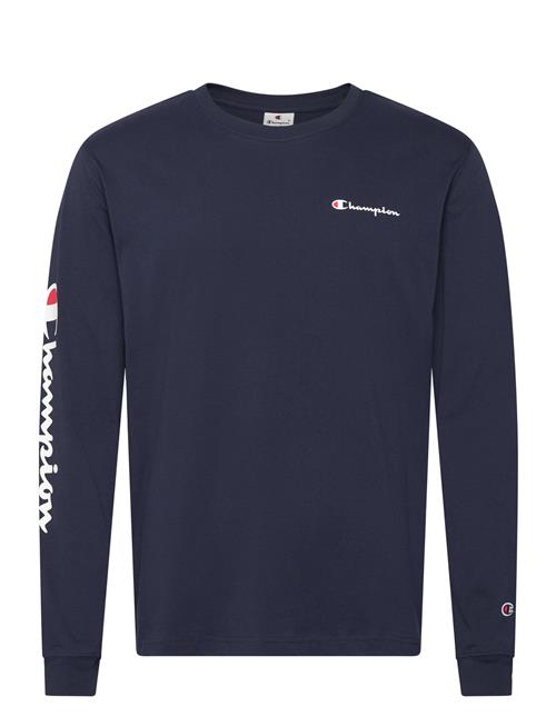 Se Champion Crewneck Long Sleeve T-Shirt Champion Navy ved Booztlet