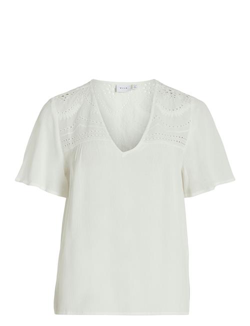 Vila Vimesa Lace S/S Top - Noos Vila Cream