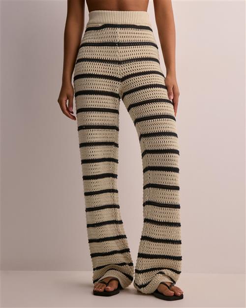 Pieces - Ternet/Stribet - Pcneska Hw Knit Pant