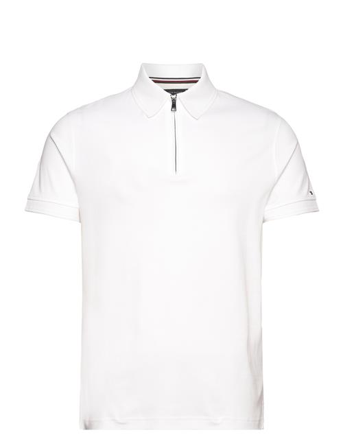 Se Tommy Hilfiger Dc Interlock Zip Slim Polo Tommy Hilfiger White ved Booztlet