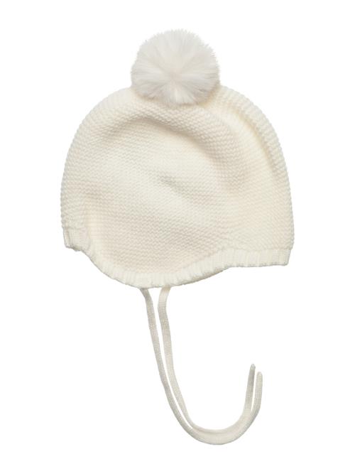 Huttelihut Bonnet Wool Knit W. Pompom Huttelihut Cream