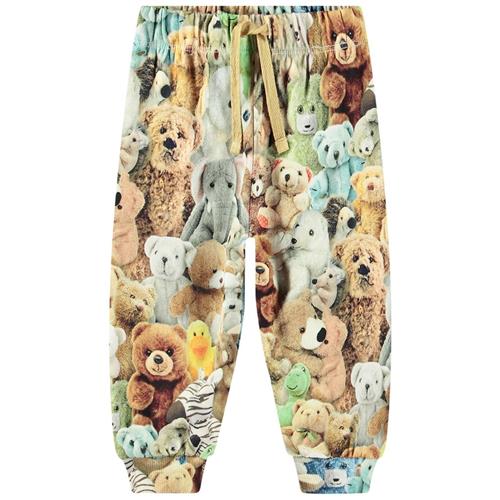 Molo GOTS Simeon Joggingbukser Teddy Friends | Beige | 80 cm