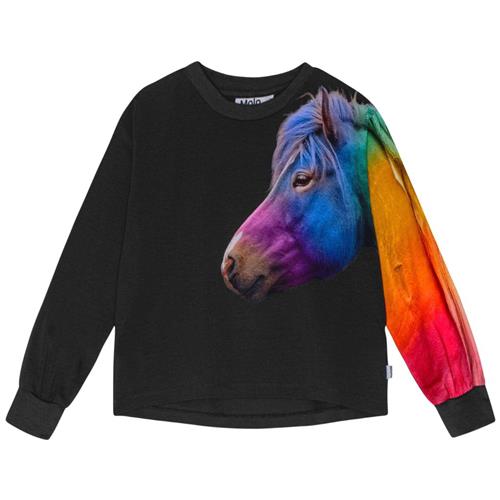 Molo GOTS Reniza Langærmet T-shirt Rainbow Friend | Sort | 92 cm