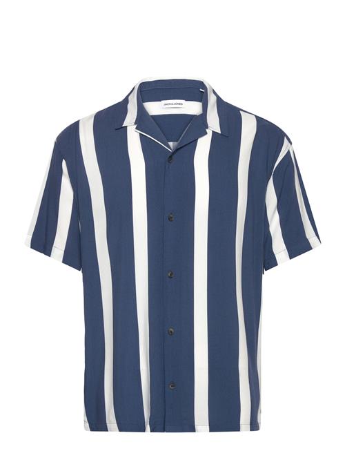 Jack & Jones Jjjeff Resort Stripe Shirt Ss Relaxed Jack & J S Blue