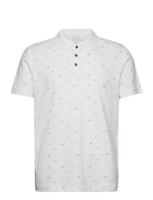 Tom Tailor Allover Printed Polo Tom Tailor White