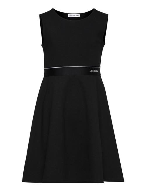 Calvin Klein Logo Tape Sleeveless Punto Dress Calvin Klein Black