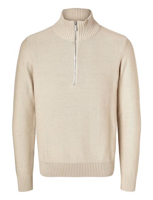 Selected Homme Slhaxel Ls Knit Half Zip Selected Homme Beige