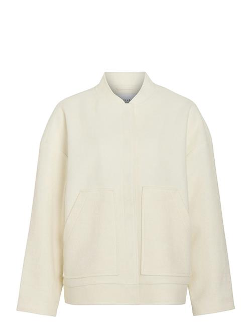 Vicecilie Wool Bomber Jacket Vila White