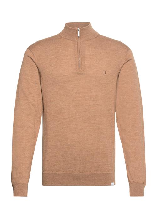 Se Les Deux Greyson Half-Zip Merino Knit Les Deux Beige ved Booztlet