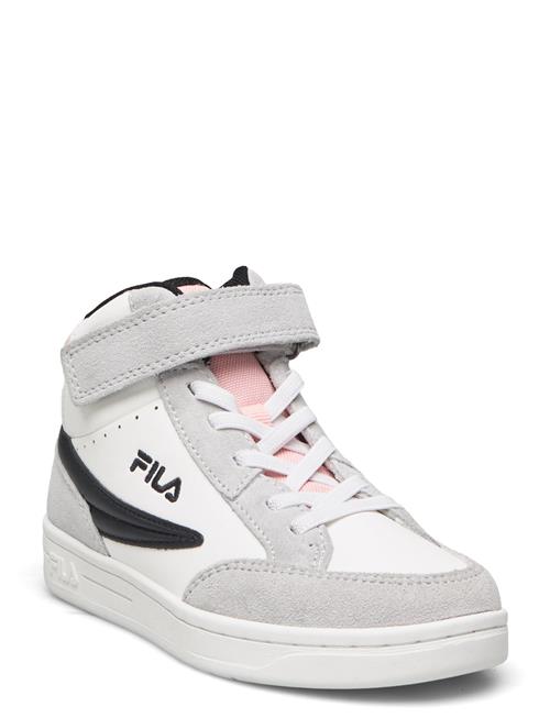 Se FILA Fila Crew Velcro Mid Kids FILA Patterned ved Booztlet