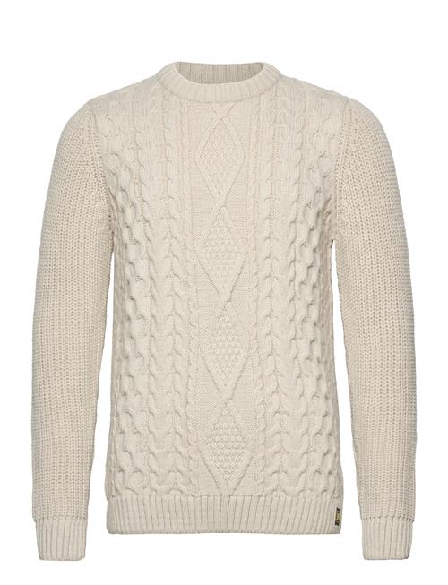 Se Superdry Jacob Cable Jumper Superdry Cream ved Booztlet