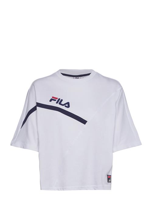 Se FILA Zug Cropped Wide Tee FILA White ved Booztlet