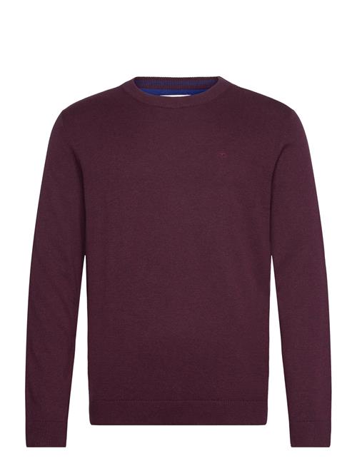 Se Tom Tailor Basic Crewneck Knit Tom Tailor Burgundy ved Booztlet