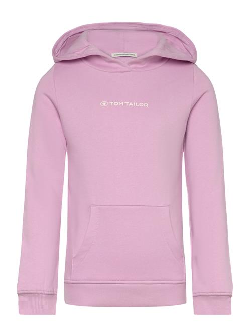 Se Tom Tailor Printed Logo Hoody Tom Tailor Pink ved Booztlet