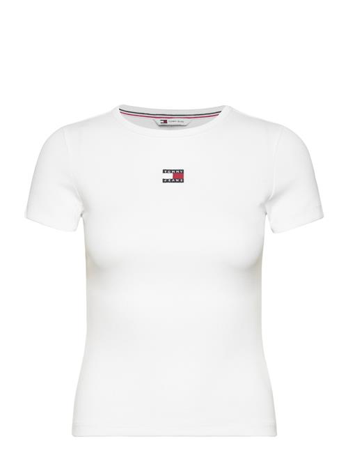 Tommy Jeans Tjw Slim Badge Rib Tee Tommy Jeans White