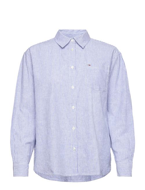 Tommy Jeans Tjw Boxy Stripe Linen Shirt Tommy Jeans Blue