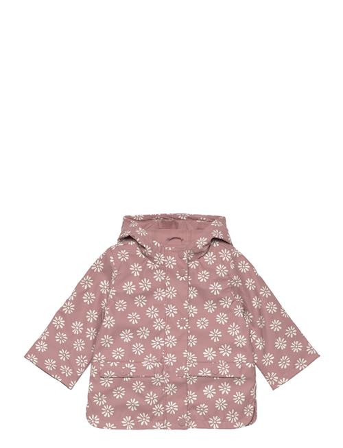 Se Mango Printed Water-Repellent Jacket Mango Pink ved Booztlet