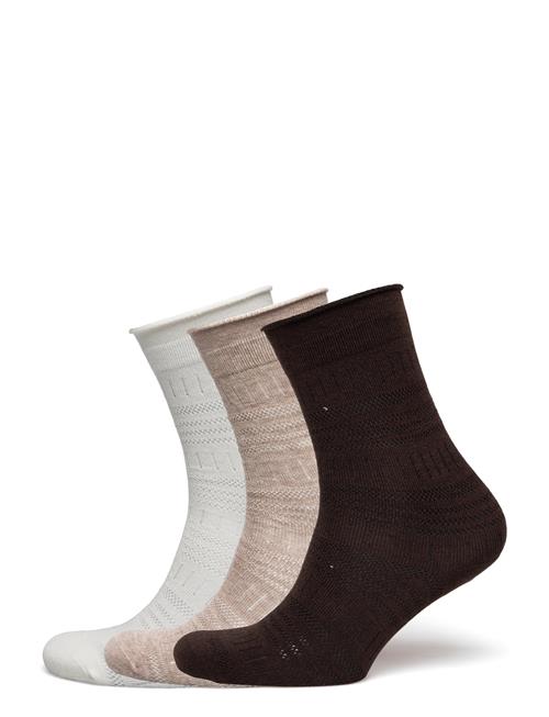 Se Becksöndergaard Lucretia Wola Sock 3 Pack Becksöndergaard Beige ved Booztlet