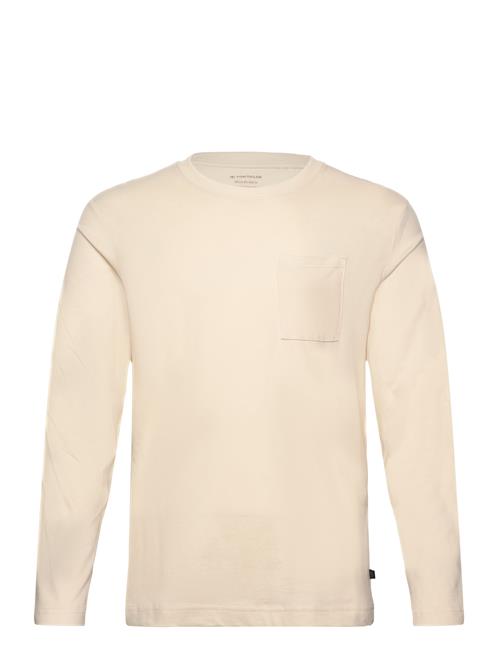 Se Tom Tailor Basic Longsleeve Tom Tailor Cream ved Booztlet