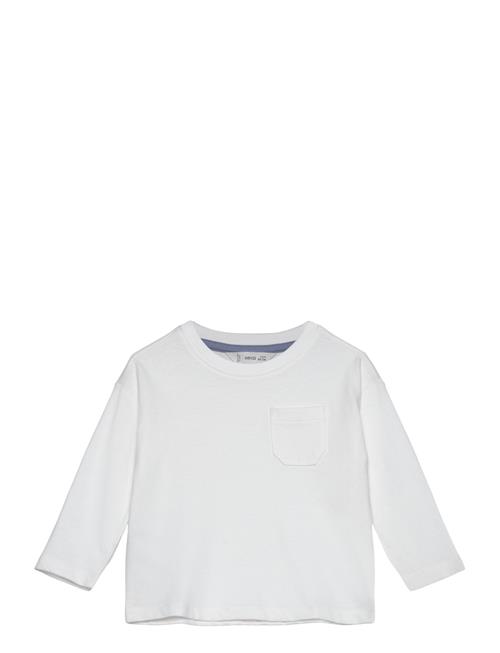 Mango Long Sleeve Cotton T-Shirt Mango White