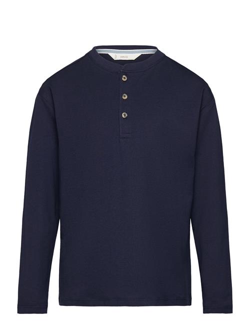 Long Sleeve Cotton T-Shirt Mango Navy