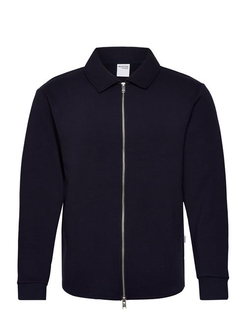 Se Selected Homme Slhemanuel Soft Full Zip Sweat Noos Selected Homme Navy ved Booztlet