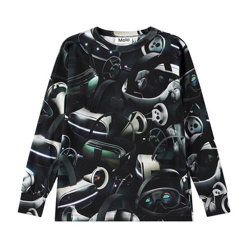 Se Molo GOTS Rill Langærmet T-shirt Virtual Reality | Sort | 92 cm ved Babyshop