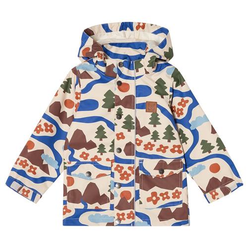 Kuling Stockholm Mønstret Skaljakke Doodle Map 98 cm  Blå  98 cm  Unisex