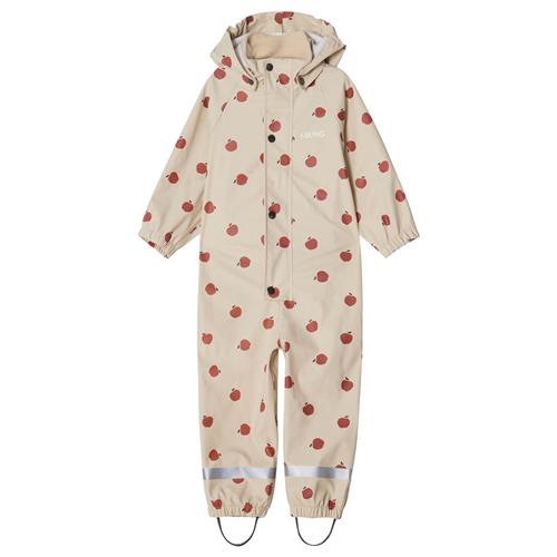 Se Kuling Leeds Mønstret Genanvendt Regndragt Med Æbler Foggy White | Hvid | 110/116 cm ved Babyshop