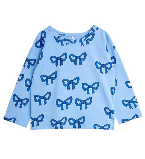 Se Mini Rodini Mini Rodini Bluse - Bow - BlÃ¥ ved KidsWorld