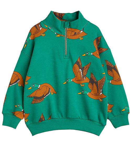 Se Mini Rodini Mini Rodini Sweatshirt - Ducks - GrÃ¸n ved KidsWorld