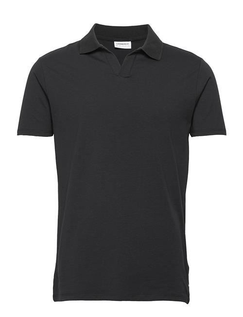 Se Lindbergh Stretch Polo Shirt S/S Lindbergh Black ved Booztlet