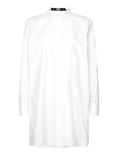 Embroidered Logo Tunic Karl Lagerfeld White