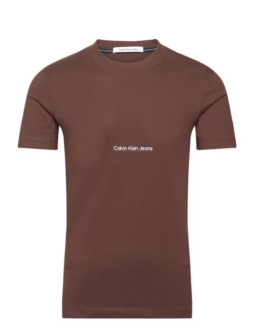 Calvin Klein Jeans Institutional Tee Calvin Klein Jeans Brown