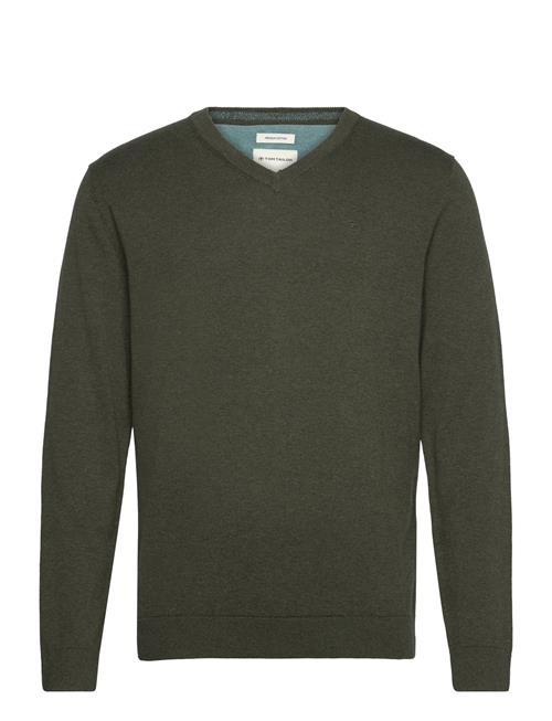 Basic V-Neck Knit Tom Tailor Green