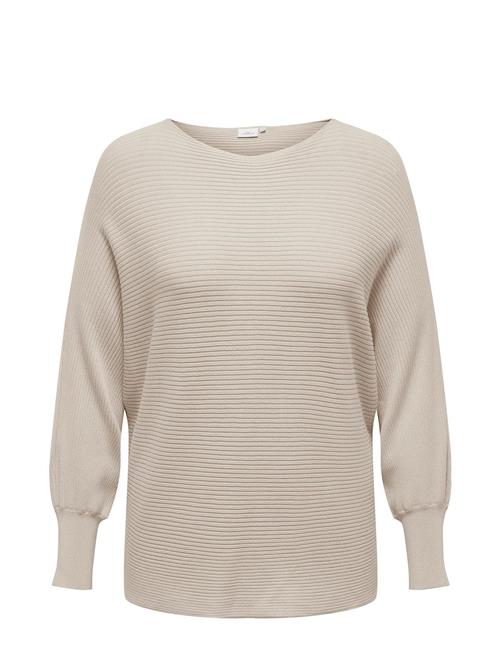 Carnew Adaline L/S Pullover Knt Noos ONLY Carmakoma Beige