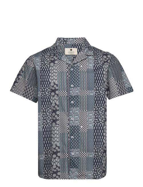 Akleo S/S Poplin Aop Anerkjendt Blue